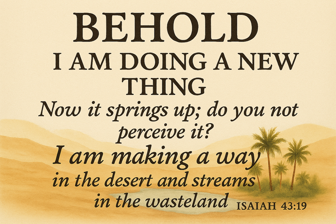 Motto Text 2026 -Isaiah 43:19